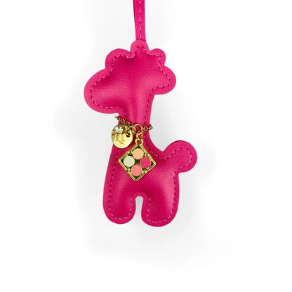 Stylish PU Leather Giraffe & Cat with Eyeshadow Palette Pendant NecklaceKeychain/ Bag Charm-Fashionable & Fun Accessory for Bags