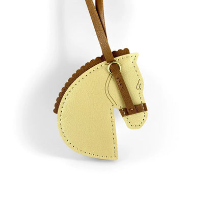 Handmade PU Leather Horse Head & Horseshoe Bag Charm/Keychain-Unique Equestrian Gift for Purse Backpack-Fashion Bag Accessory