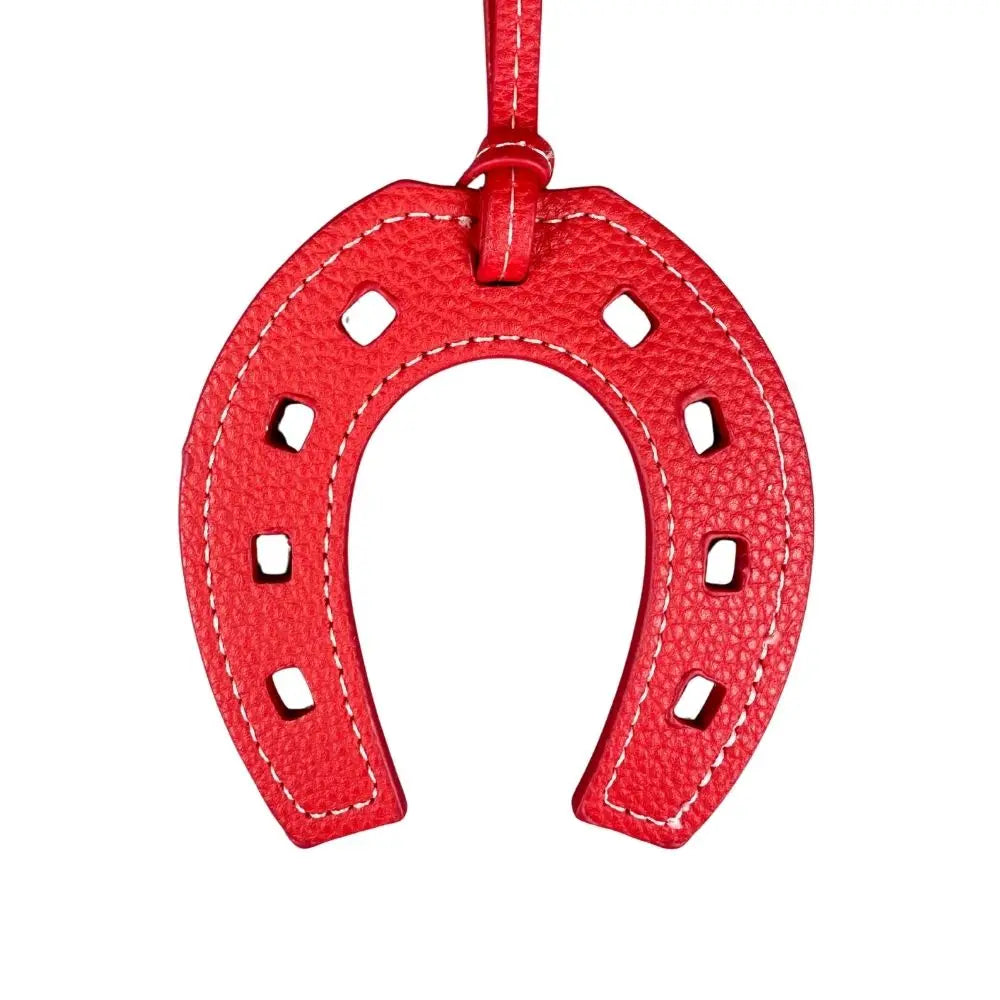 Handmade Leather Horse Head & Horseshoe Charms Set-Premium Thick Leather-Mix & Match Colors-PU Leather-Ideal Bag Accessory