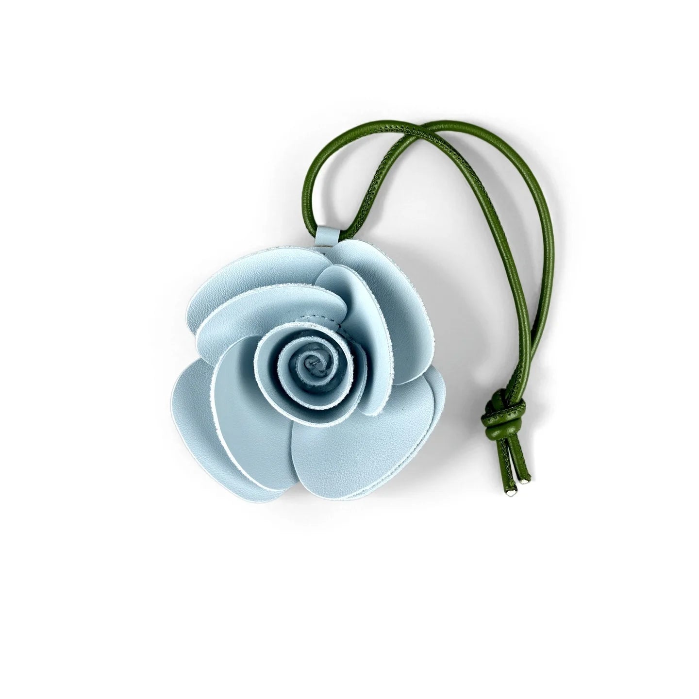 Blue Theme Floral Pu Leather Keychain/Bag Charm-Blue Flower Purse Charm Car Hanging Decor-Unique Calming Aesthetic Gift For Bag