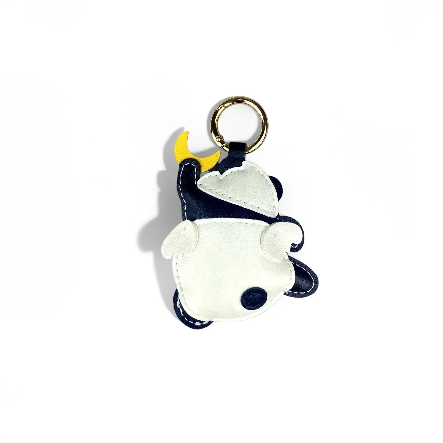 4 Style PU Leather Panda Keychain/Bag Charm-Classic Black/White Versatile Accessory for Purses, Backpacks, Keys, and Room, Gift