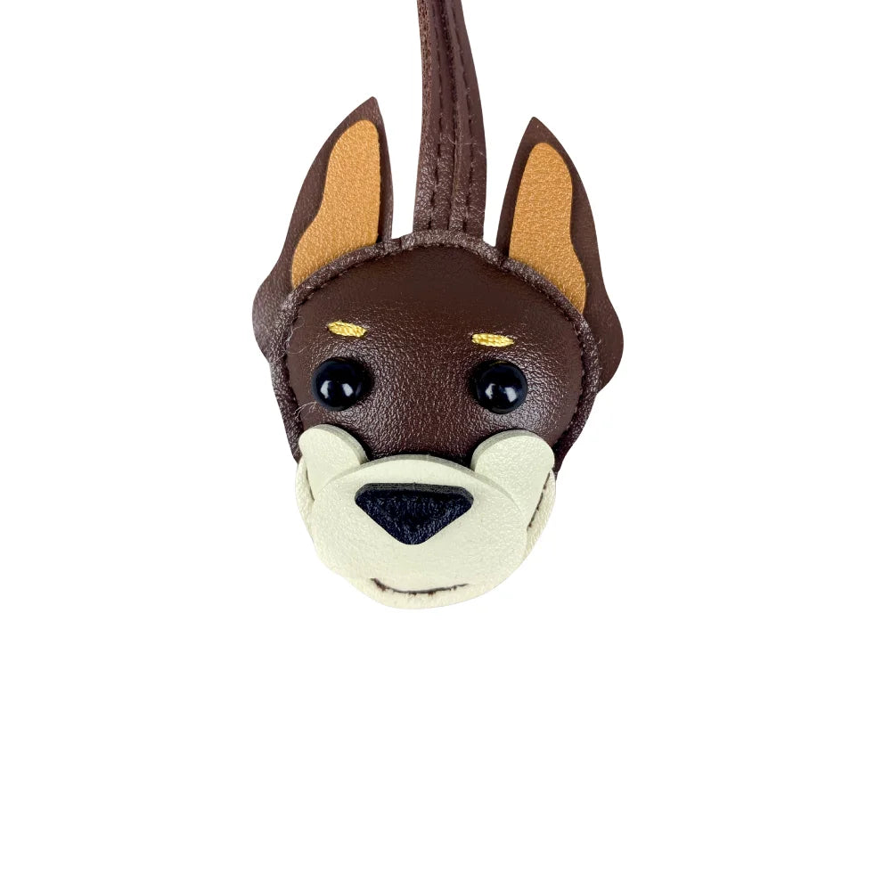 Portable Pup Squad! Leather Dog Bag Charms | Mix & Match with Attached Rings/Cords | Carry One for Daily Joy-PU Leather