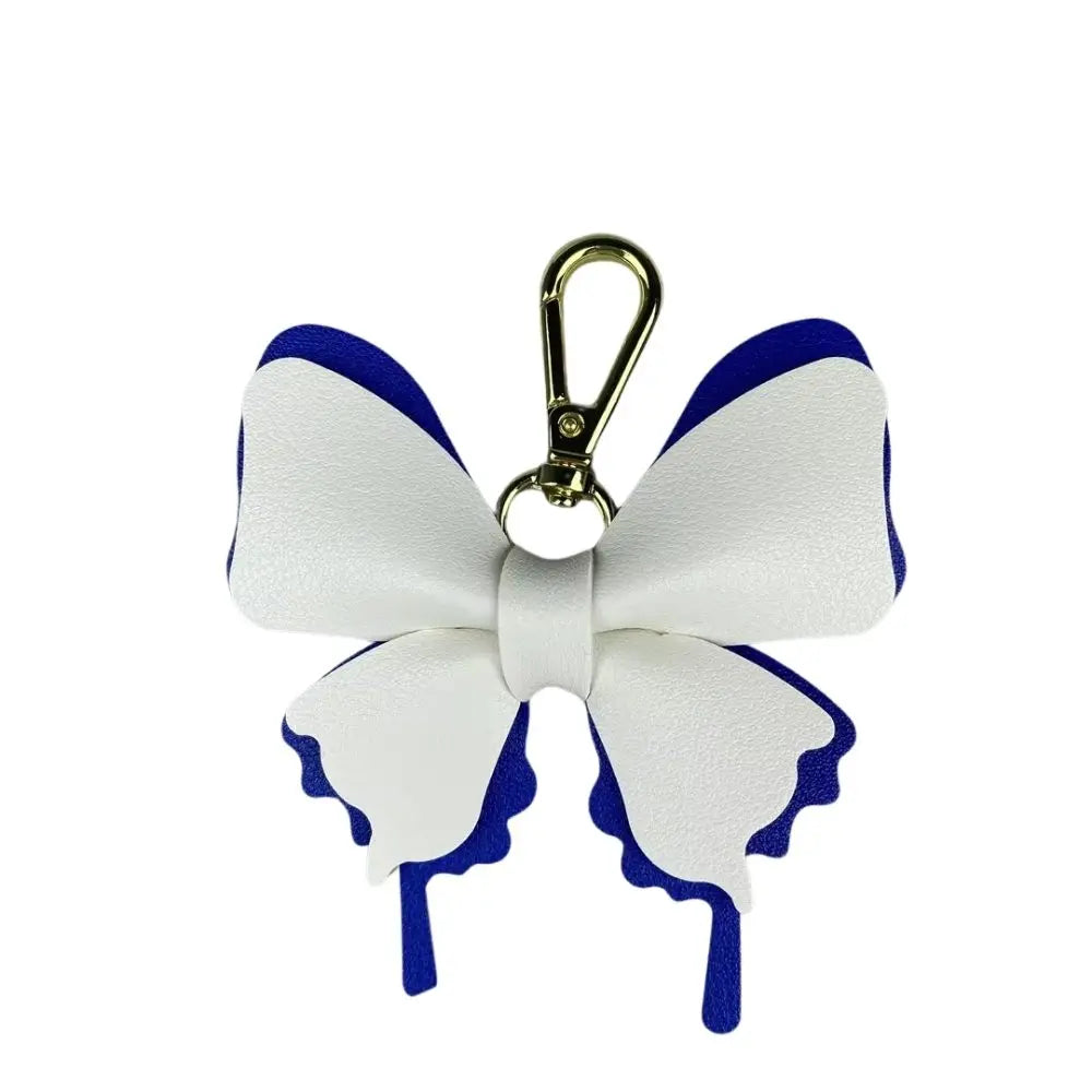 Elegant Leather Butterfly Charm for Bag, PU, Detachable Keyring Accessory, Color-matching, Creative Fashion, 3D