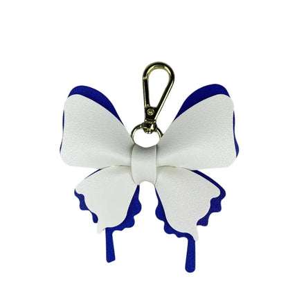 Elegant Leather Butterfly Charm for Bag, PU, Detachable Keyring Accessory, Color-matching, Creative Fashion, 3D
