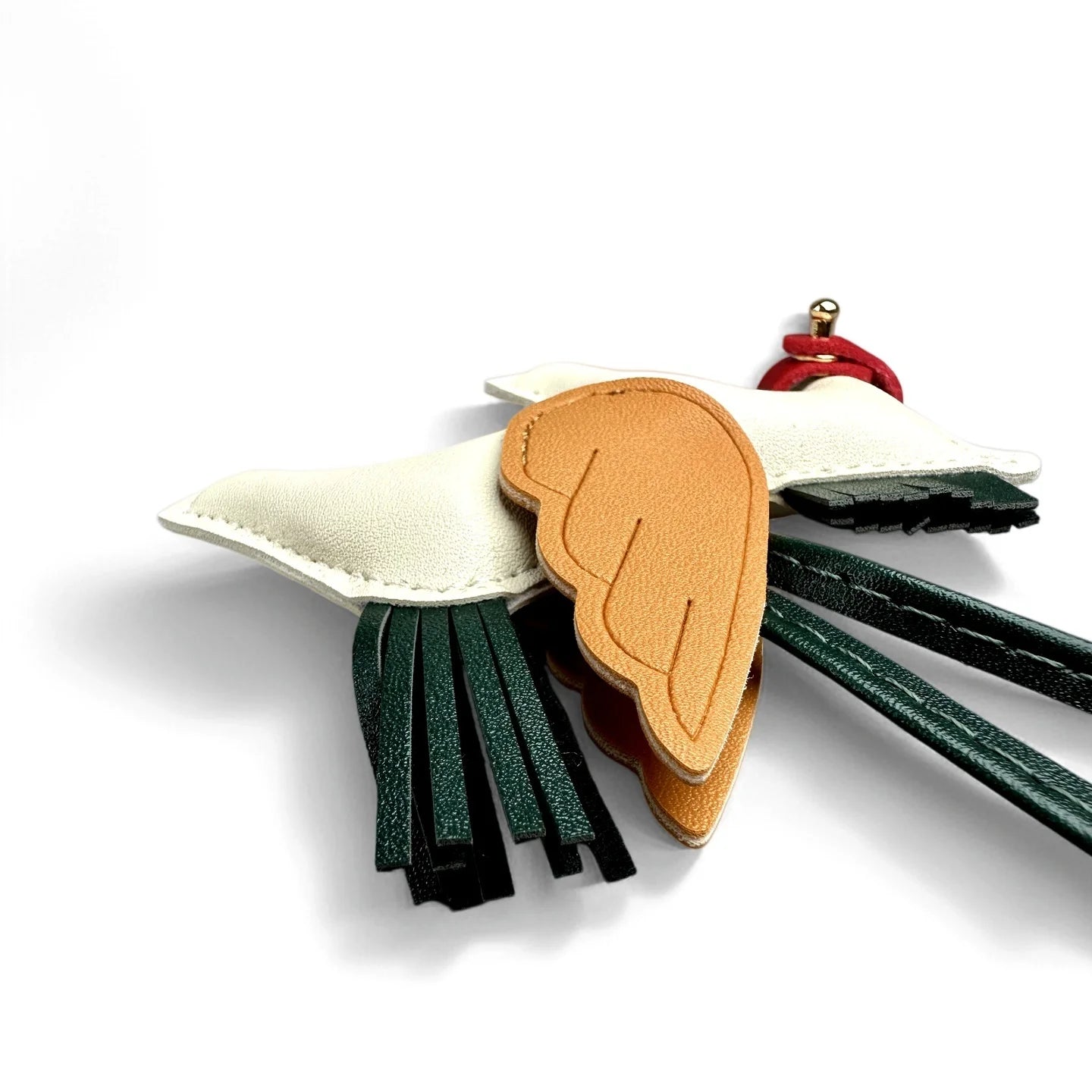 Elegant Winged Pony Keychain with Detachable Mouth Strap | Hand-Stitched Premium PU Leather Bag Charm with Plush Filling, Gift