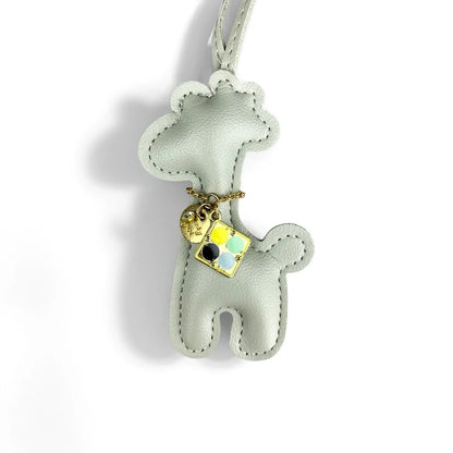 Stylish PU Leather Giraffe & Cat with Eyeshadow Palette Pendant NecklaceKeychain/ Bag Charm-Fashionable & Fun Accessory for Bags