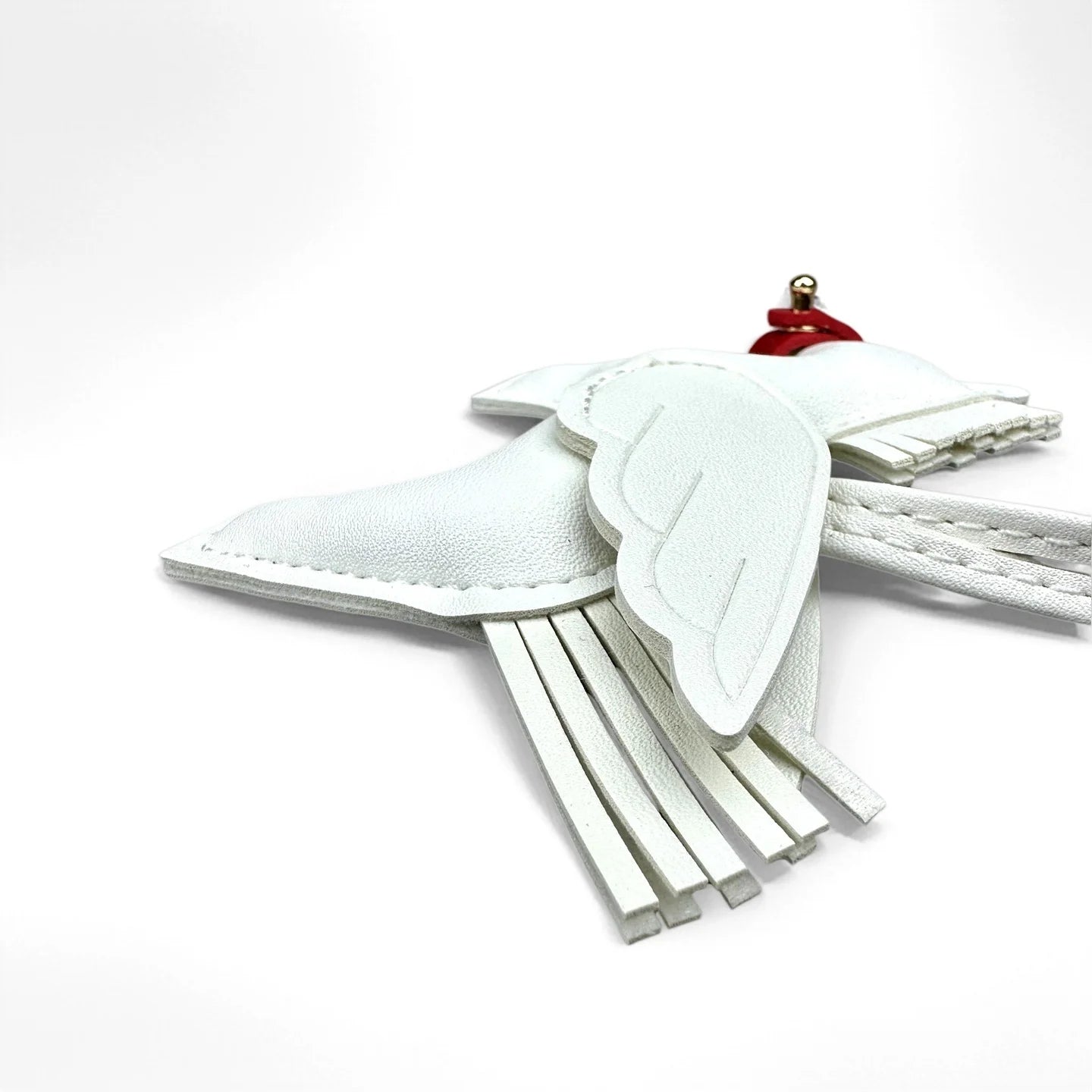 Elegant Winged Pony Keychain with Detachable Mouth Strap | Hand-Stitched Premium PU Leather Bag Charm with Plush Filling, Gift