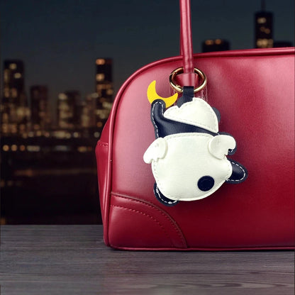 4 Style PU Leather Panda Keychain/Bag Charm-Classic Black/White Versatile Accessory for Purses, Backpacks, Keys, and Room, Gift