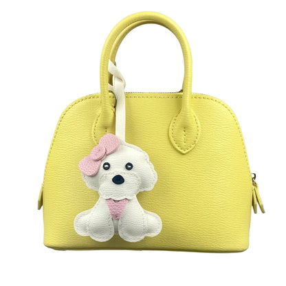 Portable Pup Squad! Leather Dog Bag Charms | Mix & Match with Attached Rings/Cords | Carry One for Daily Joy-PU Leather