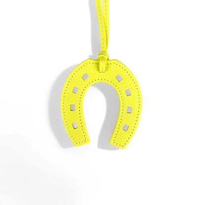 Handmade PU Leather Horse Head & Horseshoe Bag Charm/Keychain-Unique Equestrian Gift for Purse Backpack-Fashion Bag Accessory
