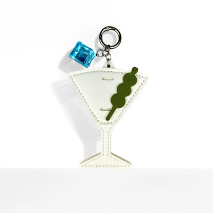 4 Pcs Summer Beach Style PU Leather/Eva Keychain/Bag Charm-Coconut Tree/Durian/Cubes/Crocs Shoes/Cocktail-Bag Accessories/Gift