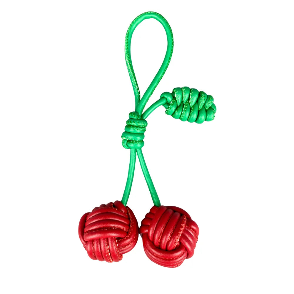 Cute Leather Fruit Charms with Key Rings & Leather Cords for Bag Decoration-PU Leather-Ideal Gift For Women/Kids/Bag Accessory