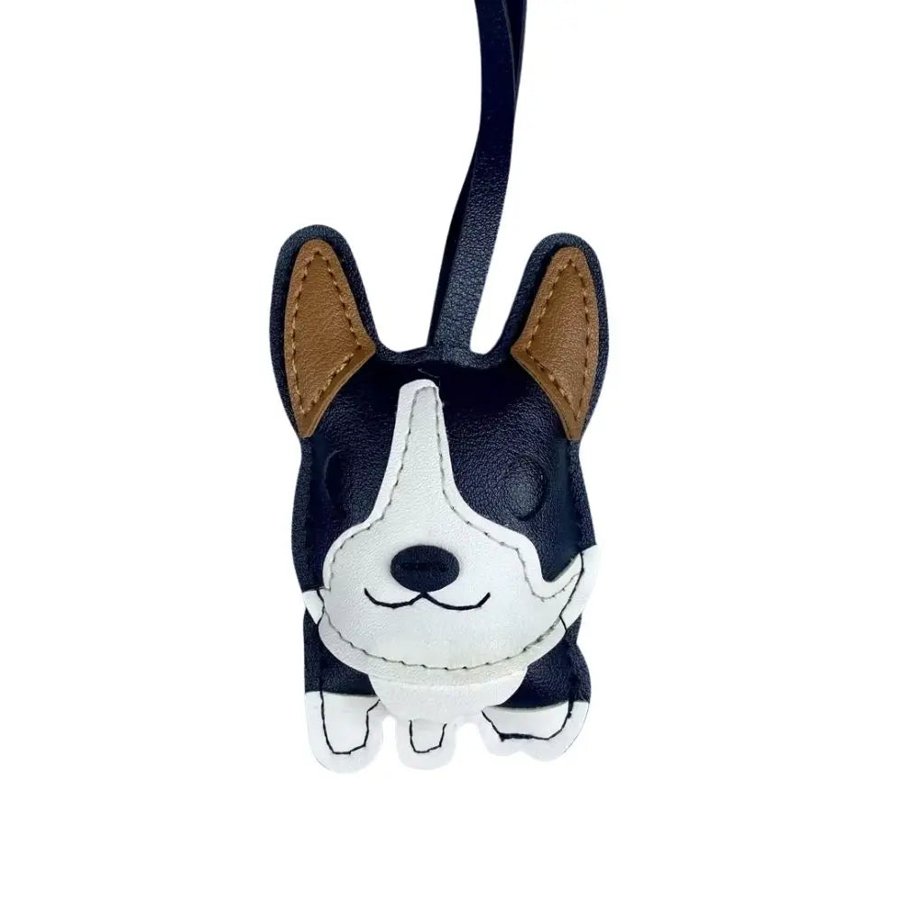 Super Cute Corgi PU Leather Pendant,Exquisite Handmade Corgi PU Leather Keychain,Pet Dog Bag Accessory,Gift Choice for Dog Lover