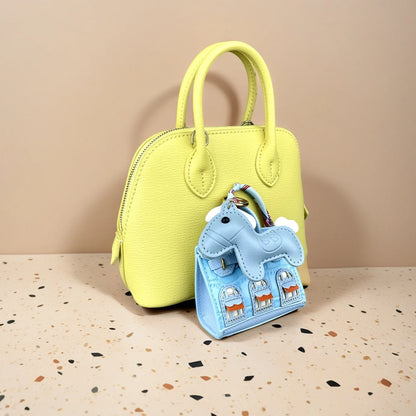 Cute Mini PU Leather House Shape Headphone Case Coin Purse Set-Handbag Charm Decor-Portable Earbud Storage Pouch /Small Wallet