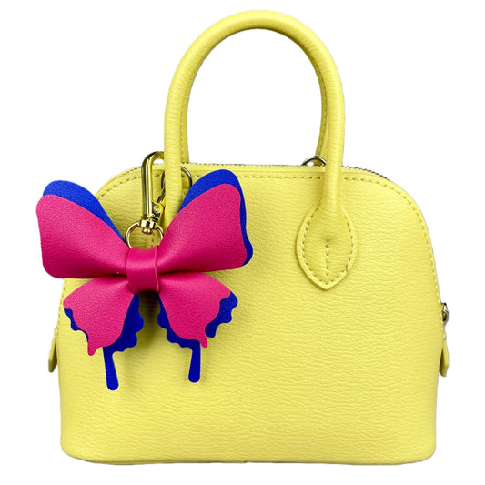 Elegant Leather Butterfly Charm for Bag, PU, Detachable Keyring Accessory, Color-matching, Creative Fashion, 3D