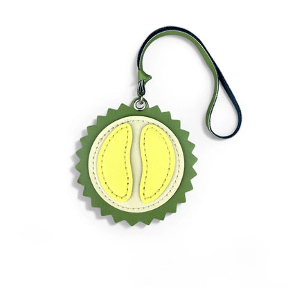 4 Pcs Summer Beach Style PU Leather/Eva Keychain/Bag Charm-Coconut Tree/Durian/Cubes/Crocs Shoes/Cocktail-Bag Accessories/Gift
