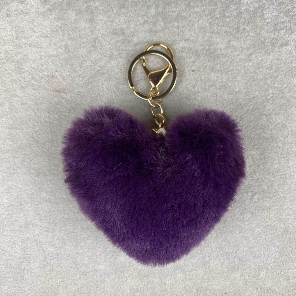 Plush Heart Bag Charm- 10×9×5cm Velvet Hanging Charm for Purses & Bags, Multi-Color Cute Gift Accessory