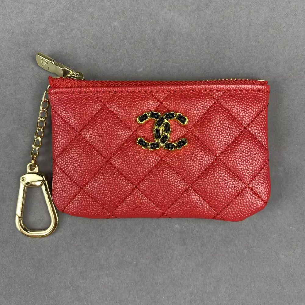 Chan-el Mini Crocodile Skin Grain, Cardholders