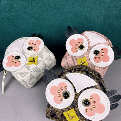 Owl Face Mini Backpack_L brand print, Mini Bagpack, Keychain, Mini Bag, Bag Charm