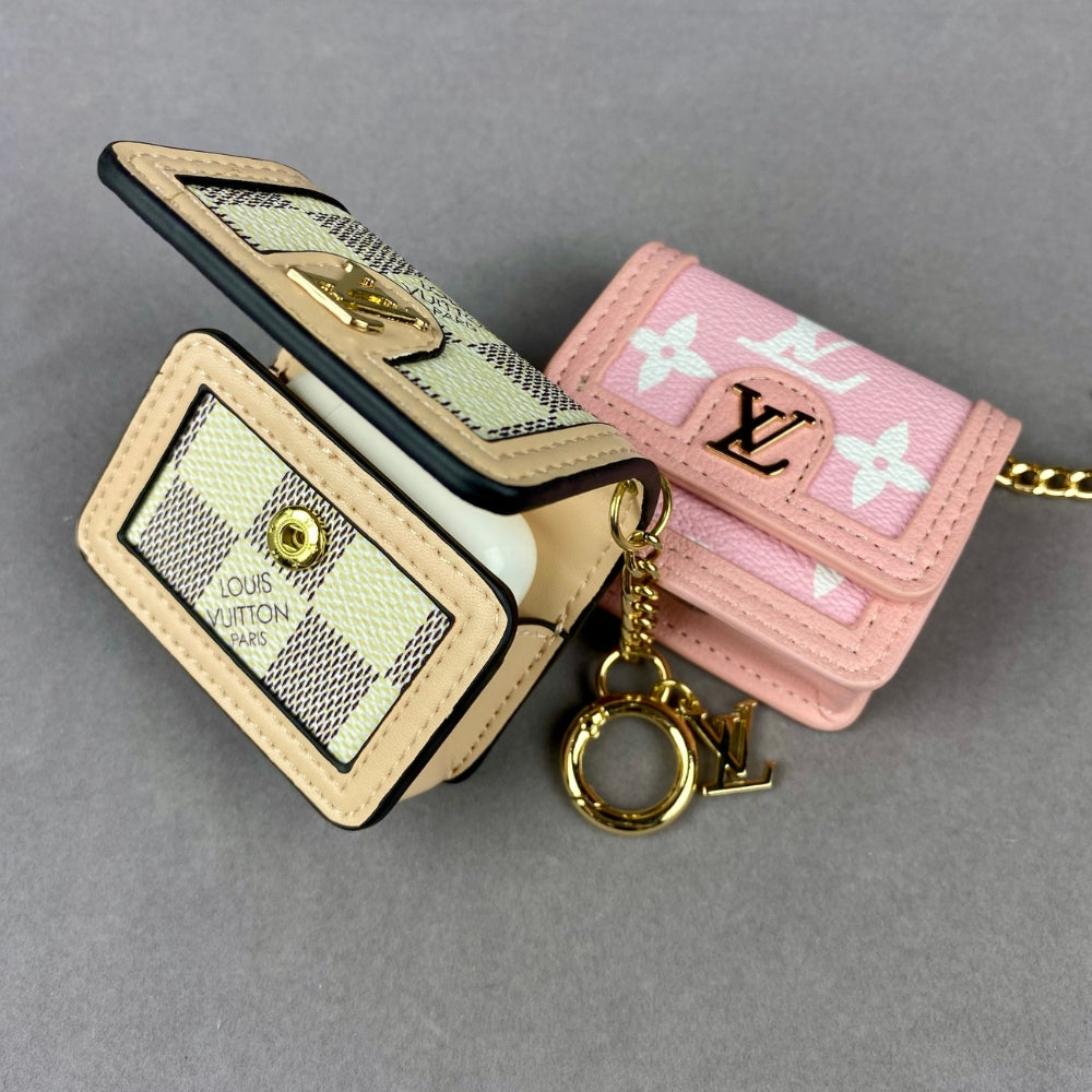 L-V AirPods Case Bag Mini Bag Charm Classic Flower Print
