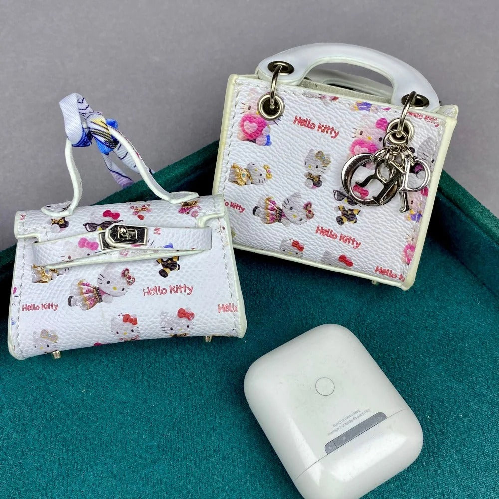 【Hello Kitty】Cow Leather Birkin Lady-D Kelly Constance Glittering Art Graphic