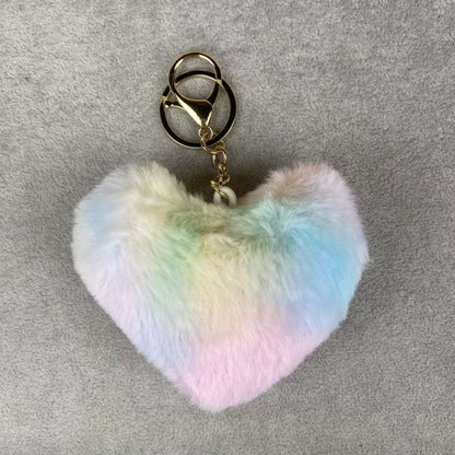 Plush Heart Bag Charm- 10×9×5cm Velvet Hanging Charm for Purses & Bags, Multi-Color Cute Gift Accessory