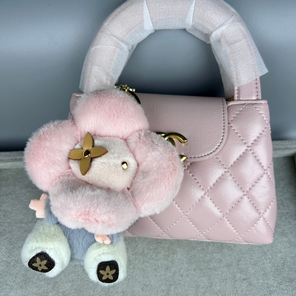 L&V, Vivien-ne, Sunflower Plush Doll Bag Charm - Floral Stuffed Animal Keychain for Purses & Backpacks