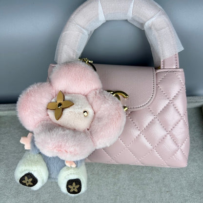 L&V, Vivien-ne, Sunflower Plush Doll Bag Charm - Floral Stuffed Animal Keychain for Purses & Backpacks