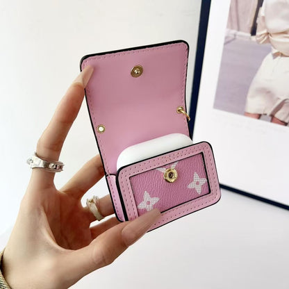 LV AirPodsケースバッグ ミニバッグチャーム クラシックフラワープリント