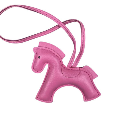 Versatile PU Leather Warhorse Steed Bag Charm - Equestrian Keyring Accessory for All Bags