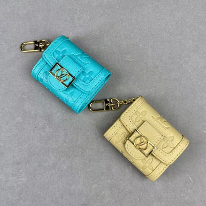 L-V AirPods Case Bag Mini Bag Charm Classic Flower Print