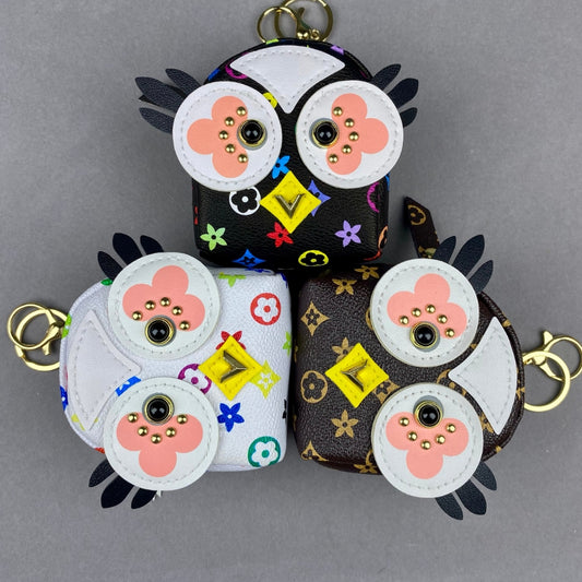 Owl Face Mini Backpack_L brand print, Mini Bagpack, Keychain, Mini Bag, Bag Charm
