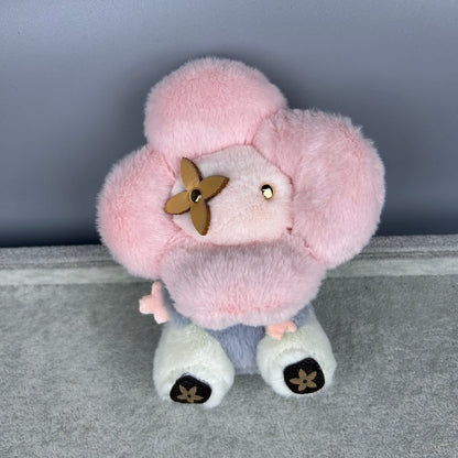 L&V, Vivien-ne, Sunflower Plush Doll Bag Charm - Floral Stuffed Animal Keychain for Purses & Backpacks