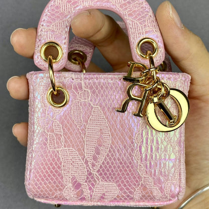 Dio-r Lady D Mini Tote Mini Bag Crocodile Snake Skin Grain